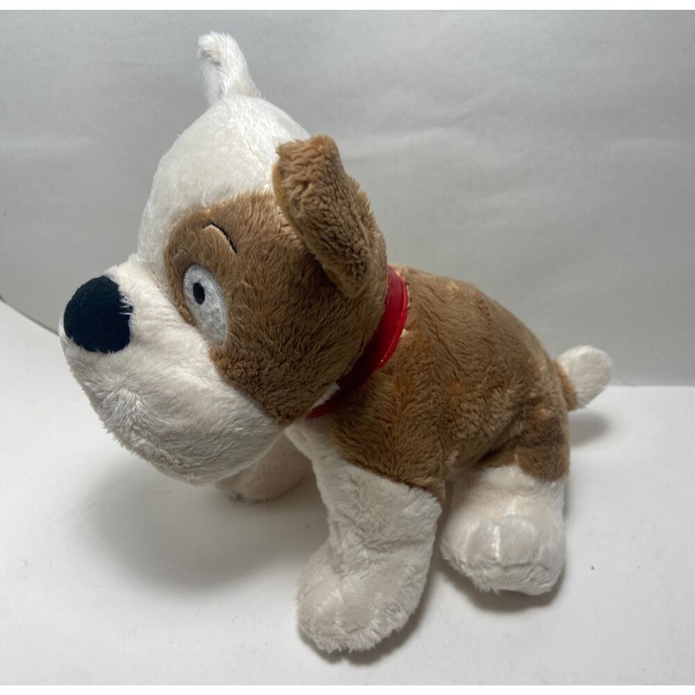 Hallmark Bulldog Plush Puppy Dog Stuffed Animal 8in red Collar 2011 No Paper Tag